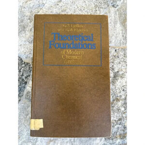 Theoretical Foundations Of Modern Chemical Analysis Book By Yu S Lyakhov & Yu A